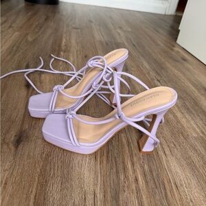Glamorous Lilac Strappy Heels